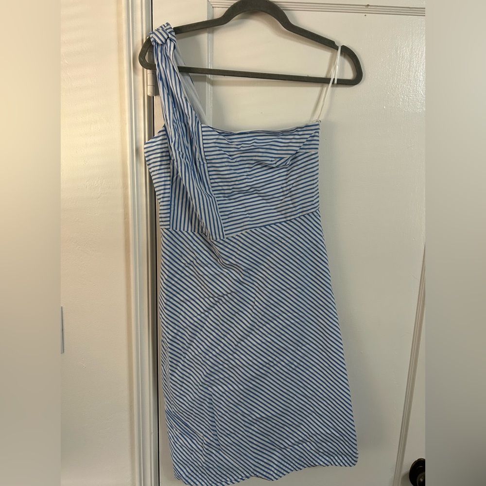 Banana Republic Factory Blue and White Striped Dress - Size 2